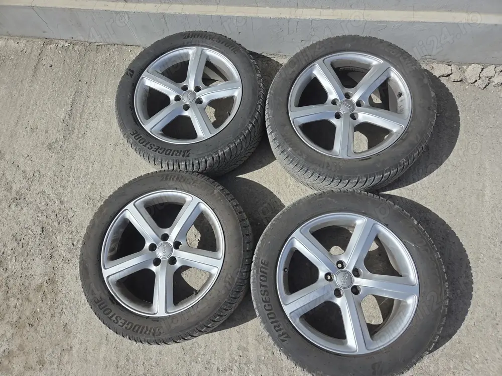 Jante originale Audi R19 5x112 Q5 S-Line anvelope de iarna M+S 255/50 Bridgestone Blizzak