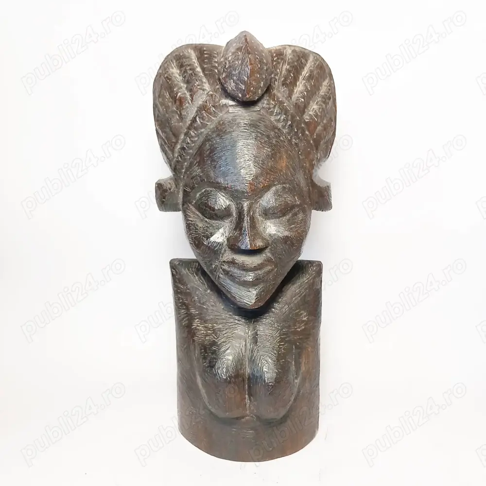 Statueta lemn abanos - Femeie africana