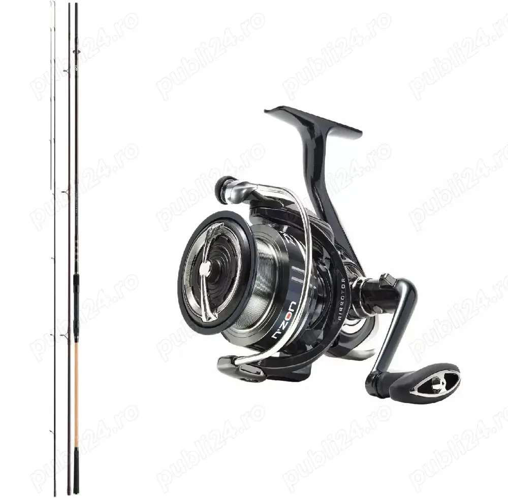 Combo-Daiwa Aqualite Med Feeder,3.90m,150g,3+2-Daiwa N'Zon LT 6000SS-P
