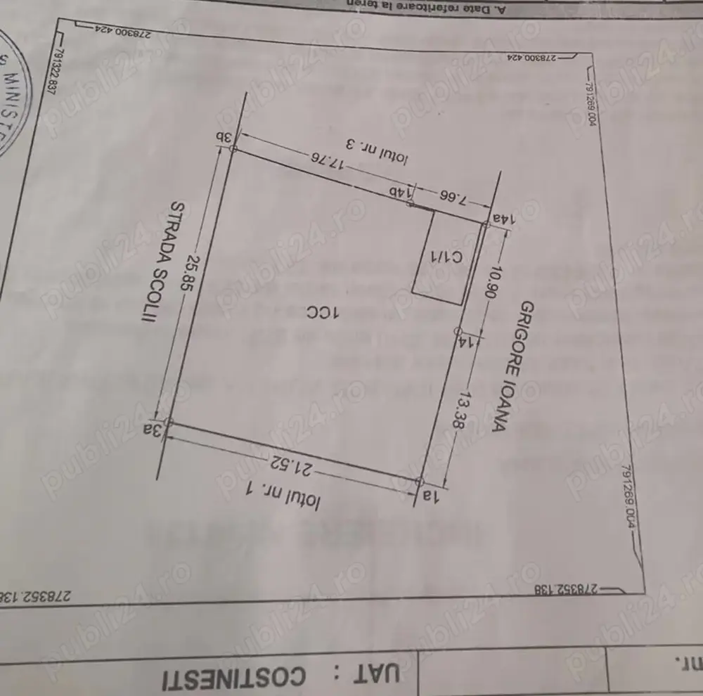 Teren întravilan de vânzare stațiunea Costinești  Teren întravilan de vânzare stațiunea Costinești