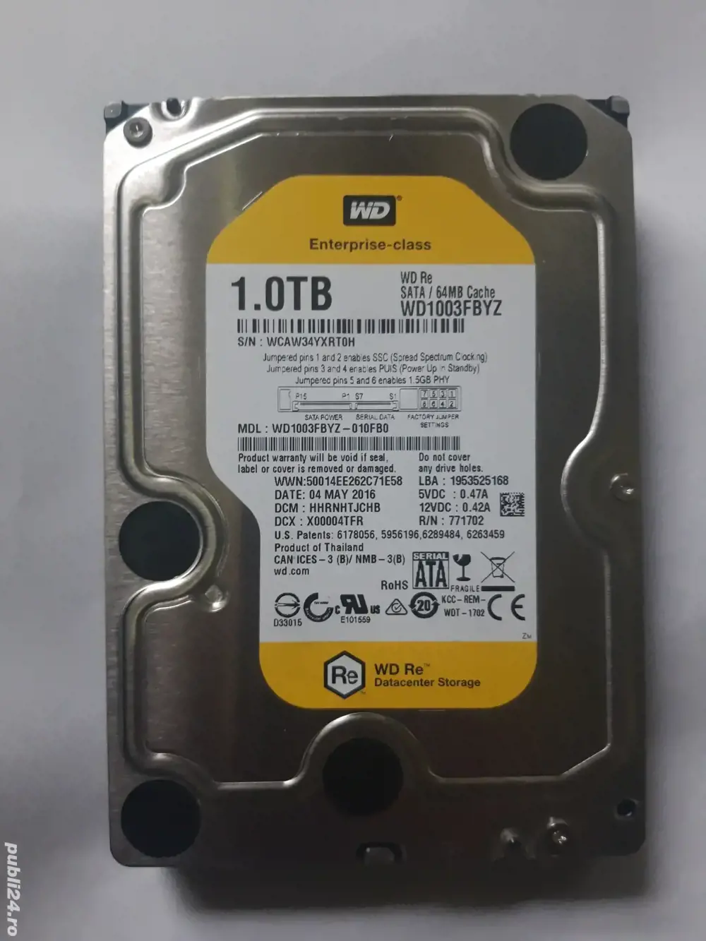 Hard Disk 1 TB   sata HDD   PC   NAS   DVR   NVR   supraveghere video   stocare date
