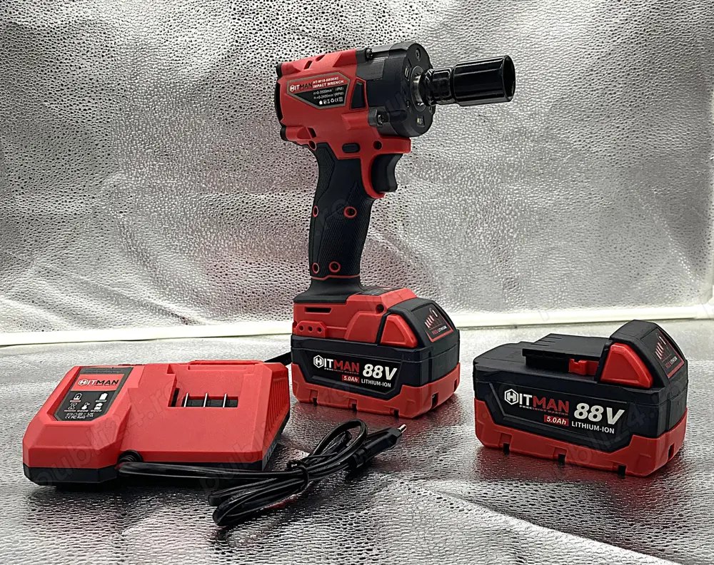 Cheie impact Hitman 88V, 950 Nm, 2x baterii incluse!