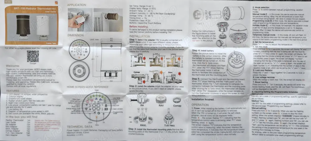 Moes smart termostat , zigbee , Tuya