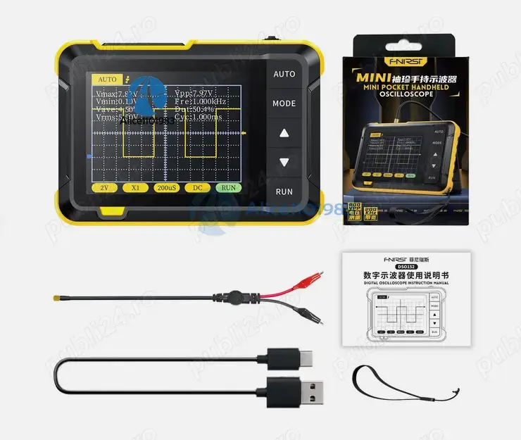 Osciloscop portabil LCD color cu incarcare USB nou !