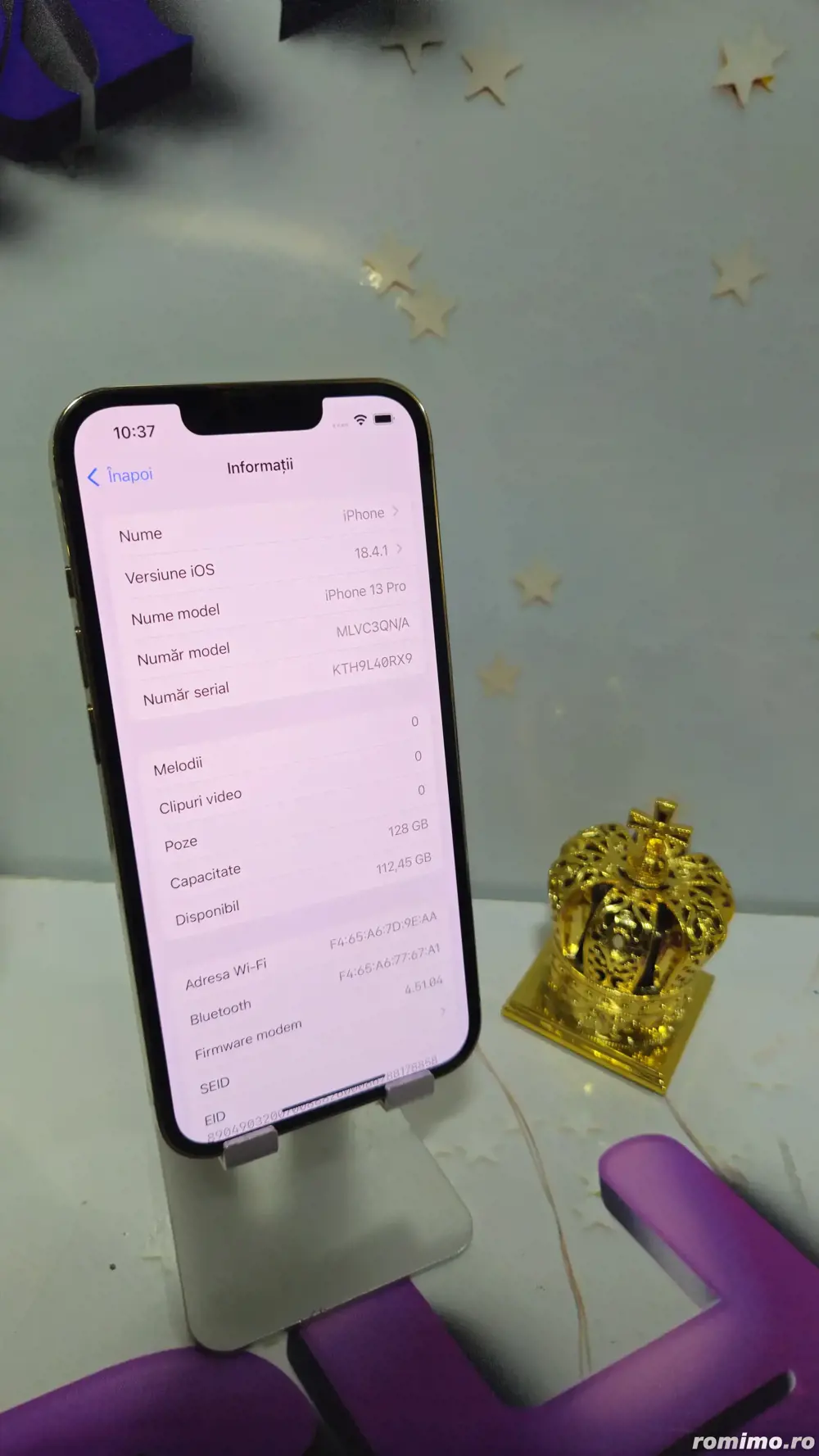 iPhone 13 PRO GOLD 128Gb Baterie:89%.Pre  fix!