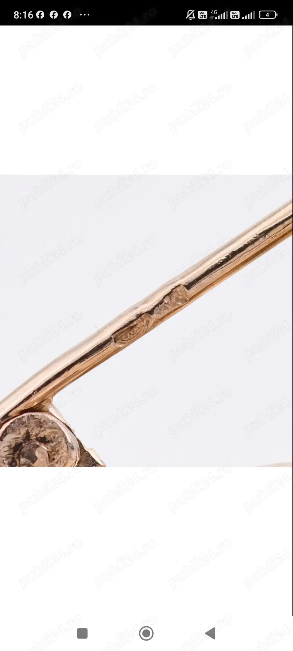 Brosa aur cu argint árt nouveau