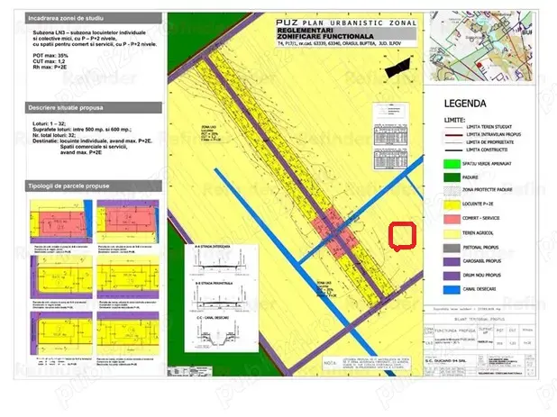 Vând 2 parcele teren în Buftea Flămânzeni cu 512 mp fiecare, alipite 50 euro mp usor negociabil