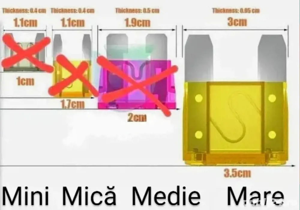 Sigurante Fuzibile auto Mari , 30 A , 40 A , 50 A , 60 A