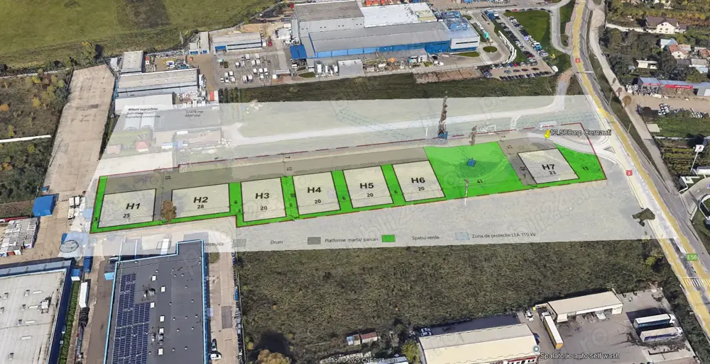 Teren intravilan12.478mp de vanzare sau inchiriere zona industriala sau retail Selgros acces din E58