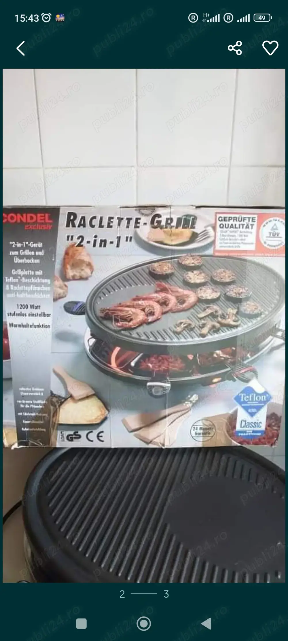 Grill- raclette electric