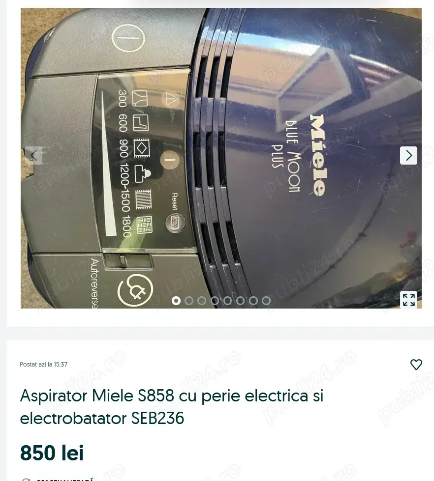 Aspirator Miele S858  cu perie electrica si electrobatator SEB217-2