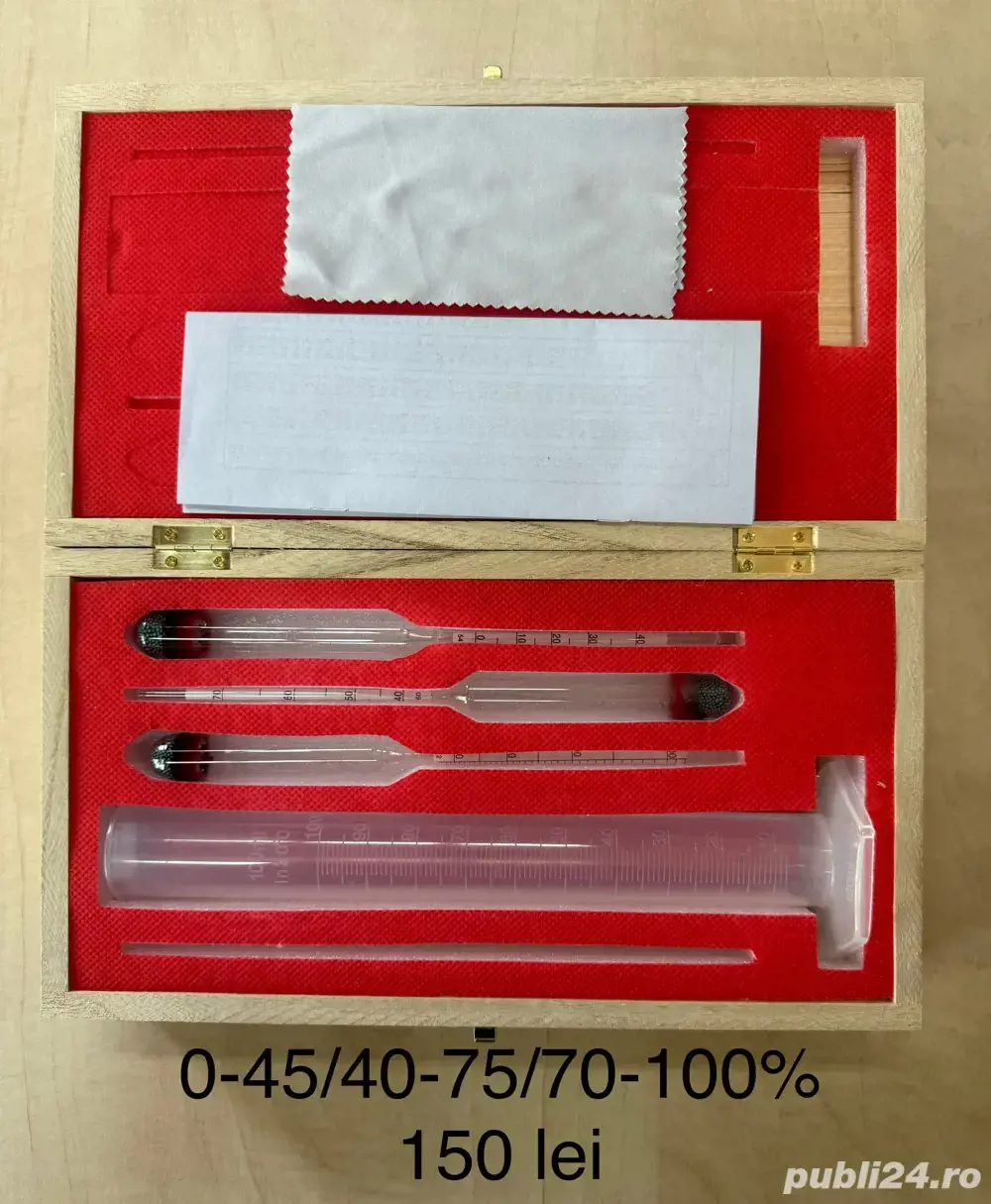 Trusa 3 alcoolmetre de uz profesional 0-40 4 %