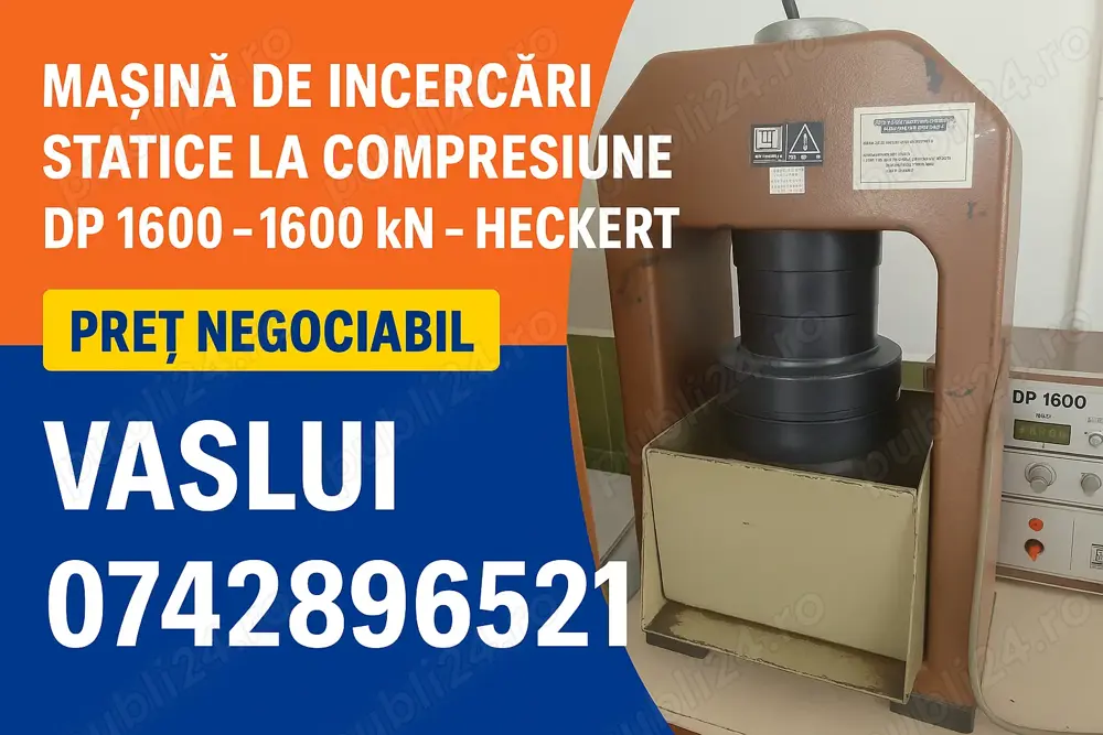 Presă încercări cuburi beton DP 1600 - 1600kN, Heckert