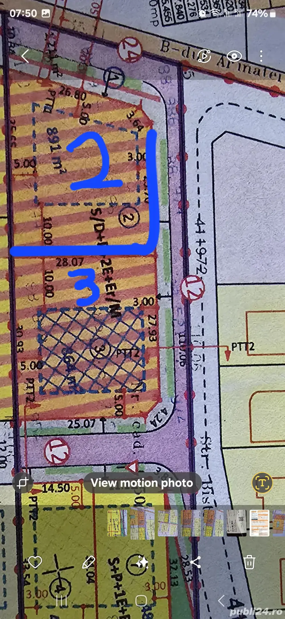 Vând teren 891 mp com. Giroc,PUZ aprobat locuință colectiva S D+P+2E+ER M