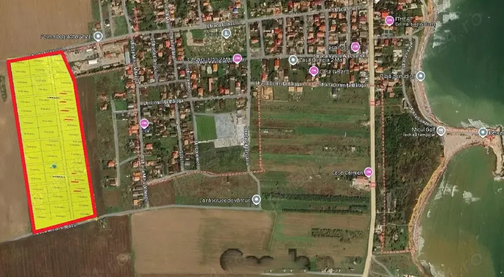 Terenuri de vanzare 2 Mai_parcele 1000 mp