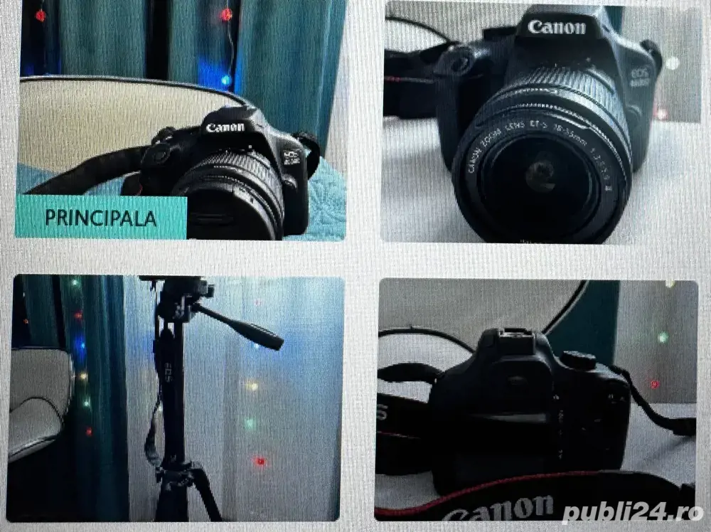 Canon EOS 4000D + Obiectiv 18-55 mm + Trepied 