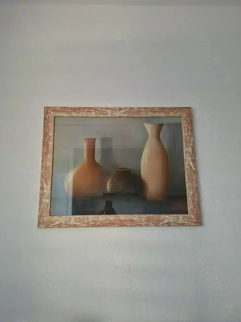 Tablou original, rama lemn, sticla, oferta, urgent 90 70