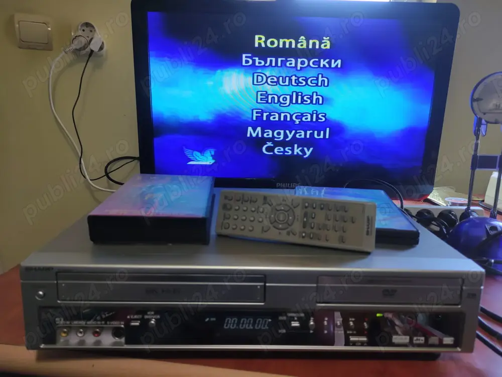 Combo Sharp DVD+VHS Recorder hifi stereo 