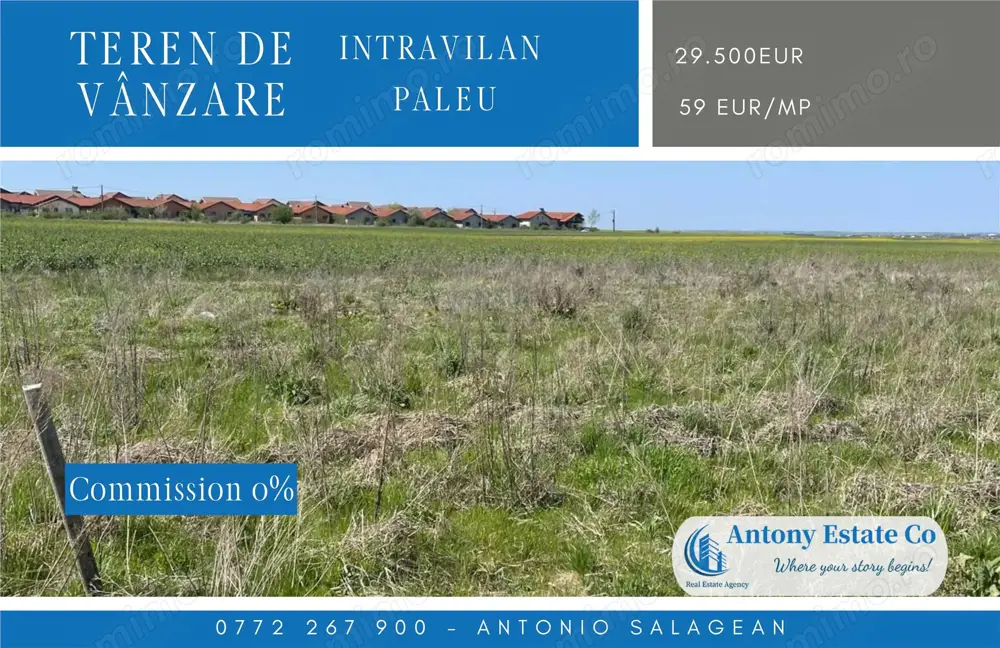 Teren  intravilan de vanzare Paleu