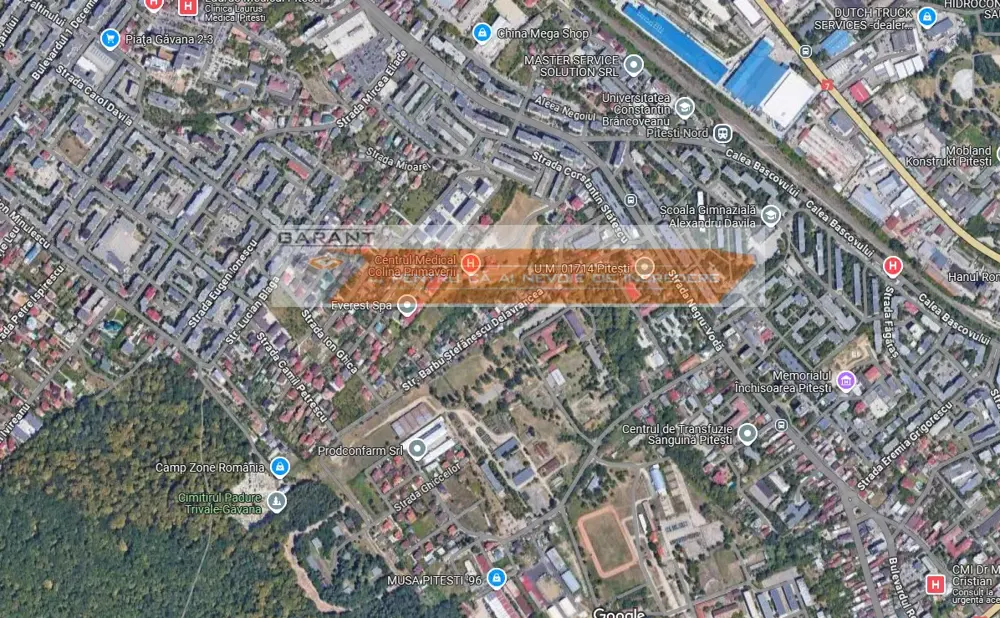 Teren intravilan  Gavana 3,  S= 2130 mp, front 46m, locatie premium