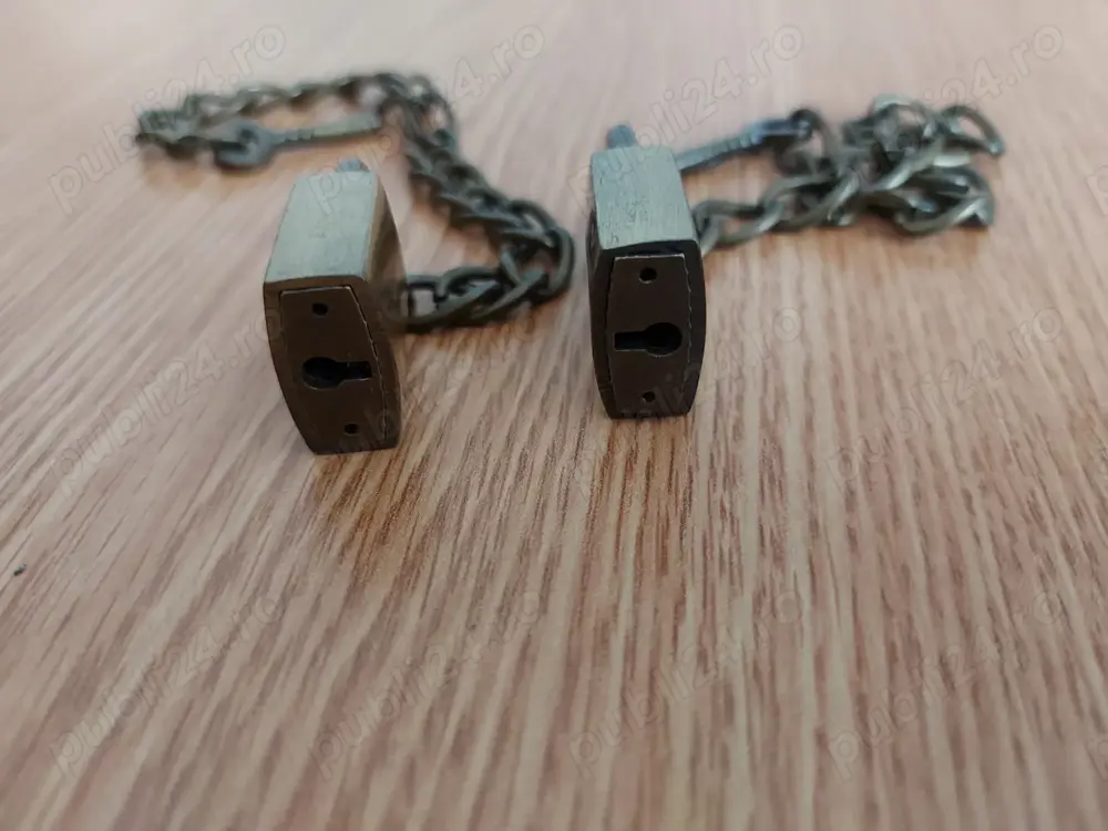 Set de doua lacatele vechi - functionale, cu cheie