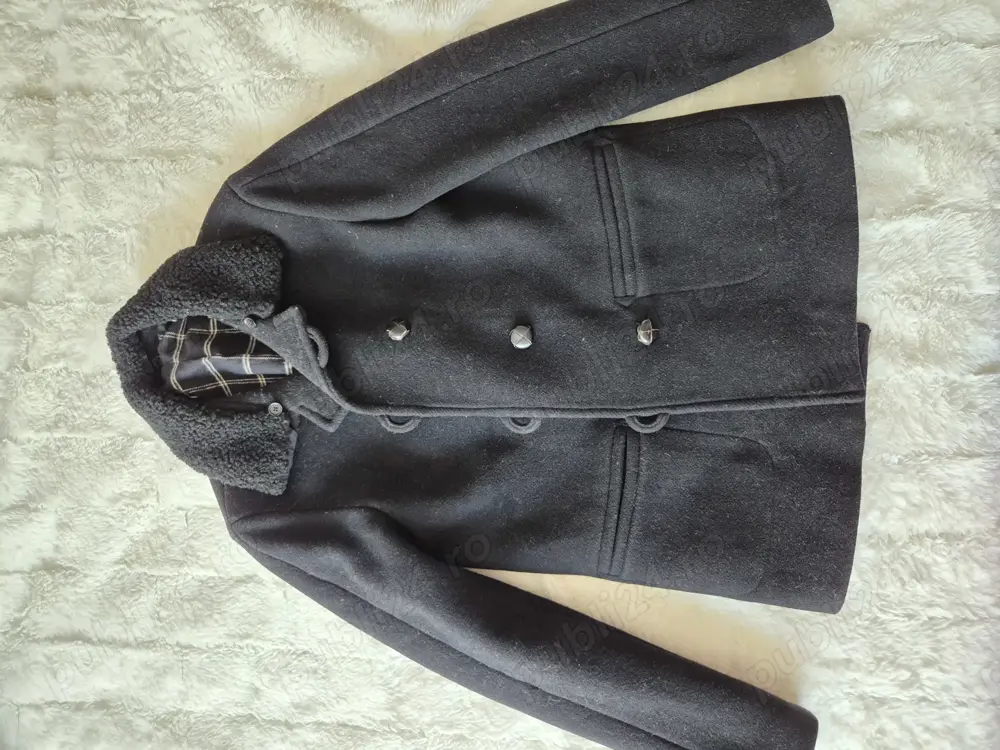 Palton baieti stofa din lana