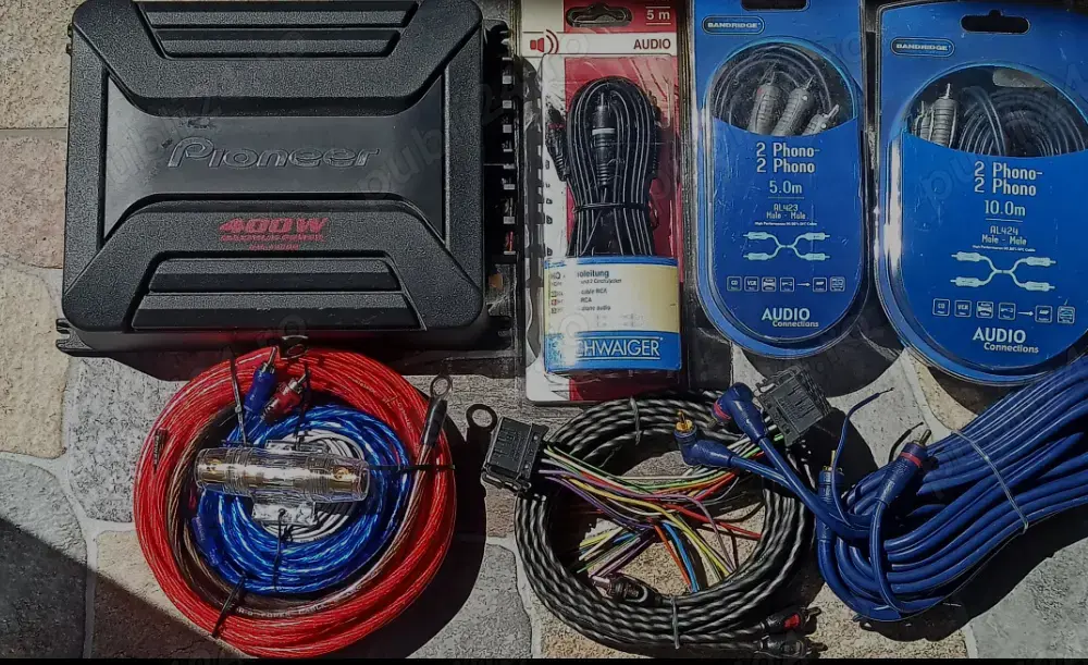 Cabluri RCA pt. tub de bass-subwoofer statie amplificator auto kit cabluri amplificator auto