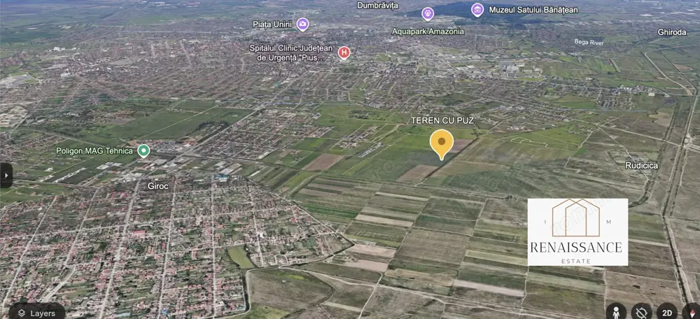 Giroc Teren 31 Hectare cu PUZ | Destinatie Mixta - Blocuri max P+5+R