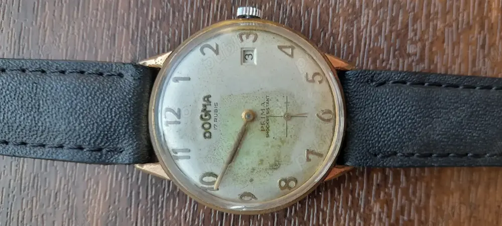 Dogma prima 17 rubine, calendar, mecanism galben.