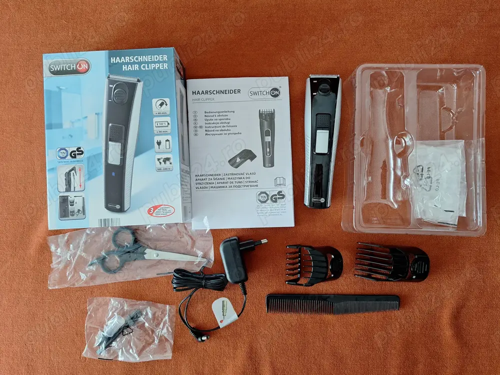 Aparat de tuns electric, alimentare  la baterii sau 220 V