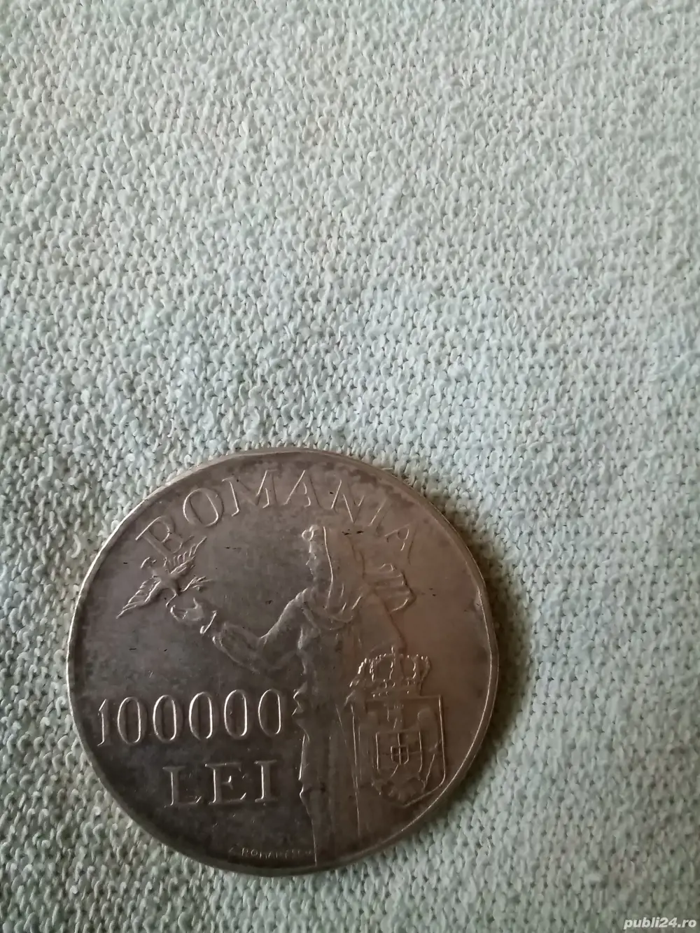 moneda 100000 argint regele Mihai 