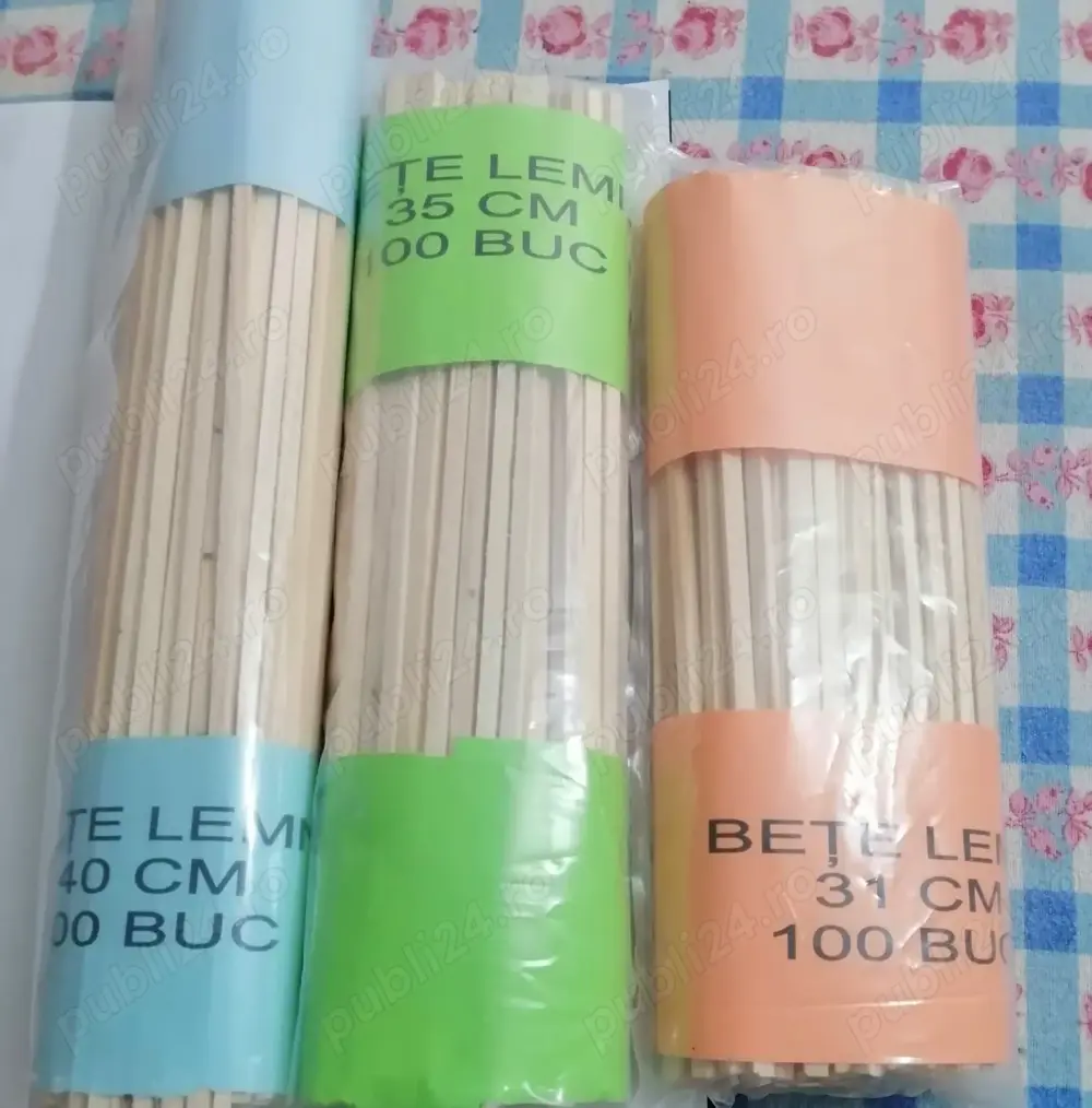 Bețe de lemn pentru vata de zahar 