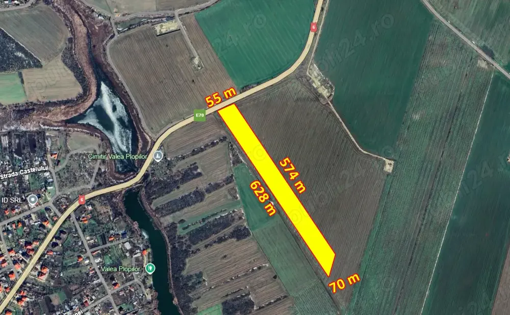 Teren 32.400 mp cu deschidere la E70   zonă strategică, Ghimpați, Giurgiu