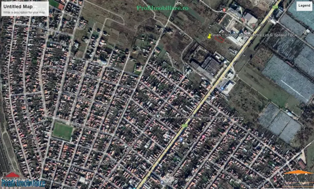 Teren 1.500mp zona Gradiste vizavi de Lidl partea cu Spitalul TBC