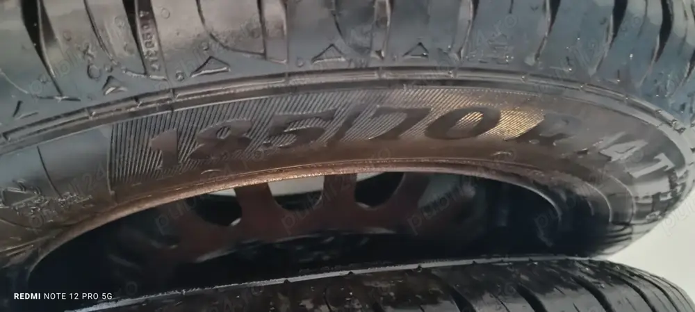 Vand anvelope de vara cu Jantele de tabla