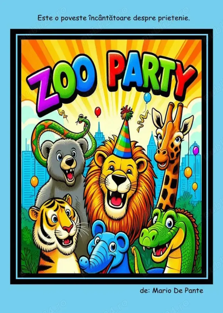 Petrecere la gradina zoologică   Perfectă pentru a fi citită copiilor la culcare .