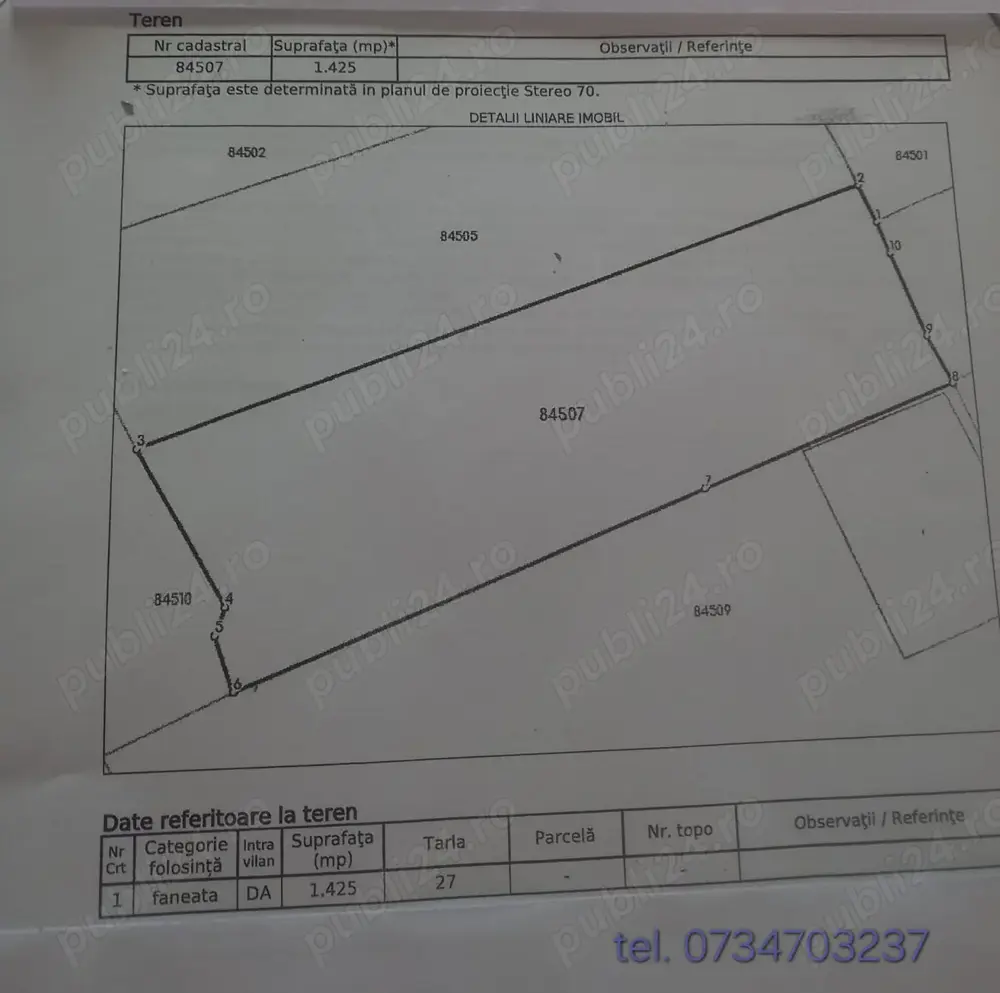 Vând teren Leresti, Arges