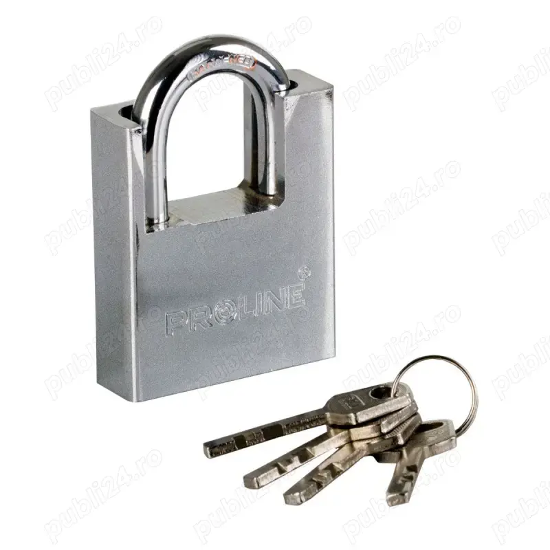 Lacat securizat cu tija interna curbata si protectie la gaurire-taiere, Proline