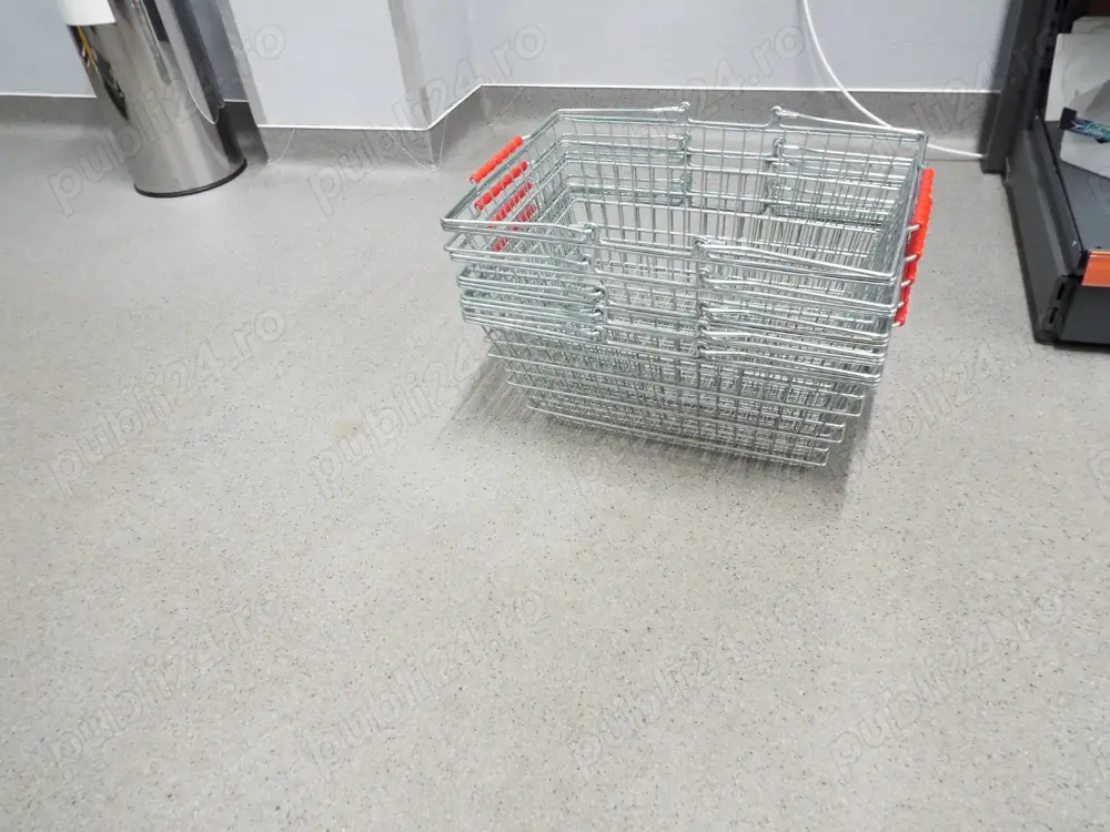 vand 5 cosuri metalice pt cumparaturi magazin,super market pret 500ron toate5