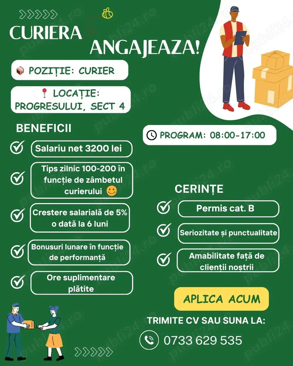  Angajăm Șofer Curier   Alătură-te echipei CURIERA!