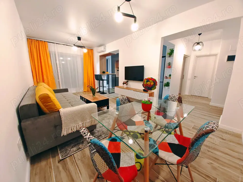 Apartament 2 camere nou | Ambiance Residence Nord | Mobilat & utilat modern, balcon generos, parcare