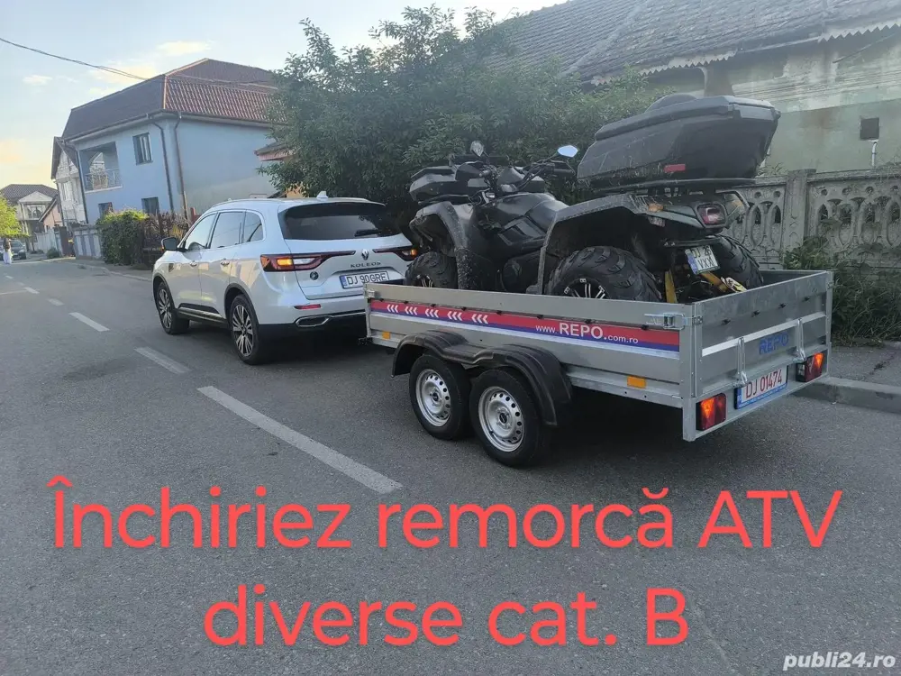 inchiriez remorca atv diverse cat. B