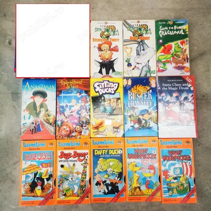 casete VHS caseta video film desene animate clasice povesti Craciun