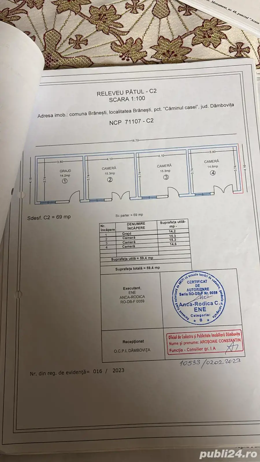 Pret 40.000 euro-vand casa in Branesti Dambovita,langa Sinaia, cu teren de 1000mp
