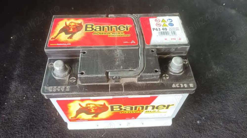 Vand baterie auto BANNER 12V 63Ah 620A 