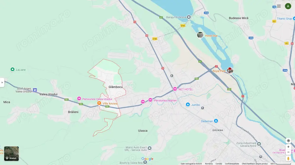 Proprietar, vand 1.466 mp teren intravilan Glambocu- Bascov  Arges
