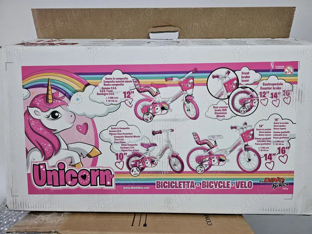 Bicicleta pentru copii Dino  12 "Unicorn