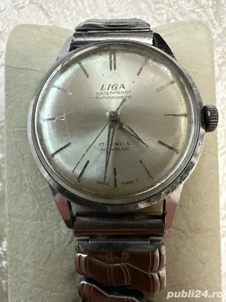 Ceas mecanic elvețian , vechi (1921), unicat, model Liga, 1401