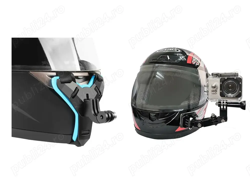 Prindere mount camera GoPro casca motocicleta ham reglabila 4 segmente