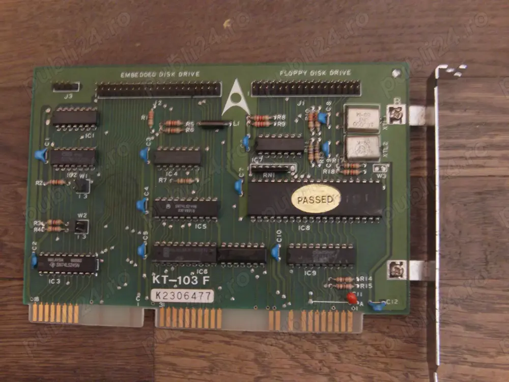 placa calculator pe slot ISA de tip controller fdd si hdd ISA 8 bit pentru platforme 8086 286 386